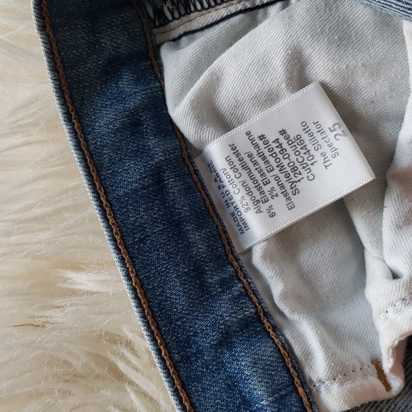 CURRENT/ELLIOT the stiletto size 25 denim blue jeans - Picture 7 of 16